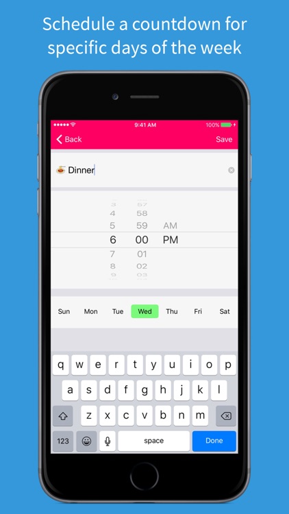 Countdowns – plan daily repeating schedules