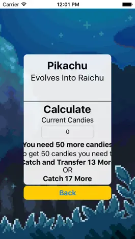 Game screenshot Candy Evolution Calculator For Pokémon GO mod apk