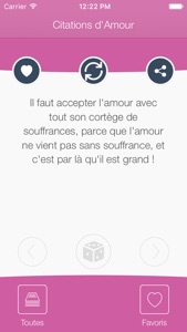 Citations Amour screenshot #1 for iPhone
