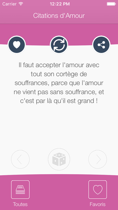 Screenshot #1 pour Citations Amour