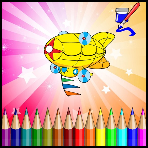 Coloring Airplane Game Paint For Kid iOS App