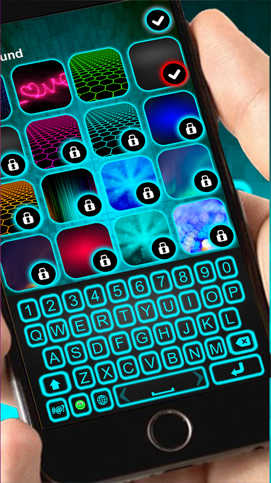 #2. Glow Neon Colors Keyboard – Download Colorful Theme.s and Backgrounds (iOS) 由: Milica Vuksanovic