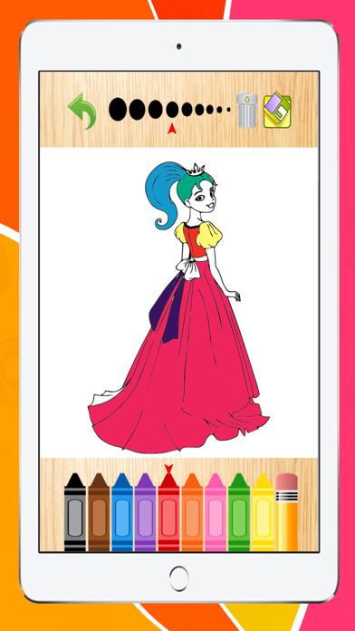 How to cancel & delete Princess Coloring Book Pages Game for Preschool from iphone & ipad 2