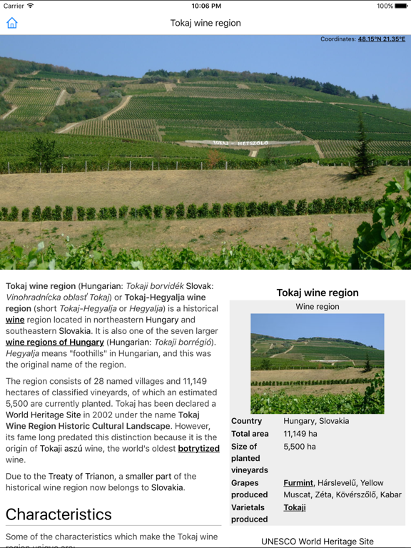 CHI Encyclopedia of Wine iPad screenshot