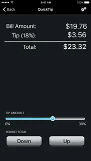quicktip™ tip calculator iphone screenshot 2