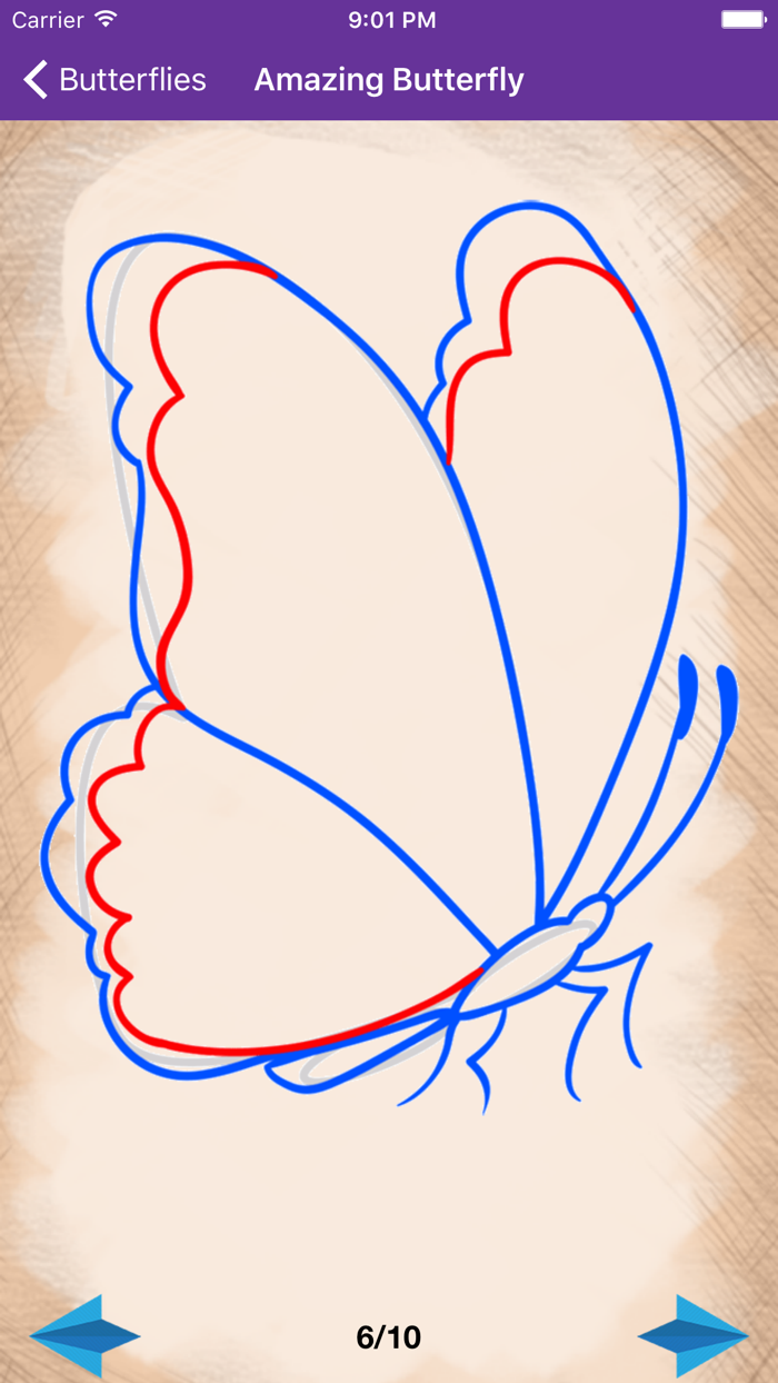 Artist Violet - How to draw Butterflies