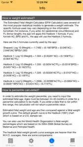 Fetal Weight Calculator - Estimate Weight and Growth Percentile screenshot #4 for iPhone