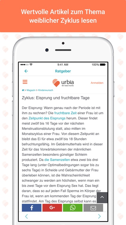 urbia Eisprungkalender - Zyklus & Perioden Tracker screenshot-3