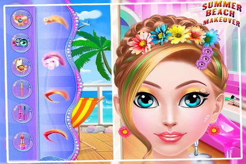 Summer Beach Makeover - Real summer makeup salon virtual makeover games screenshot 2