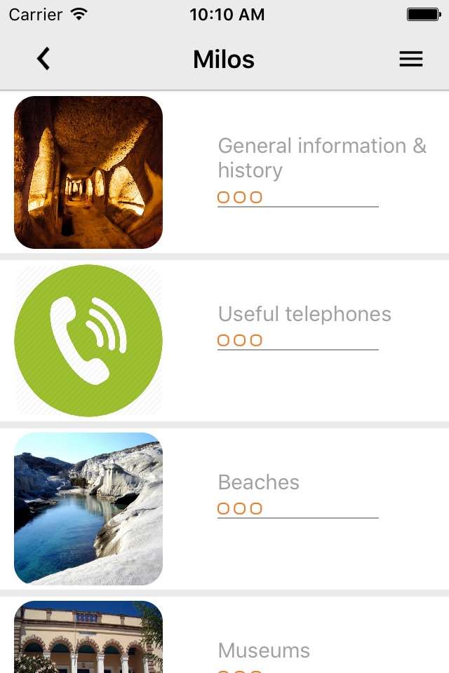 Milos Guide App screenshot 2