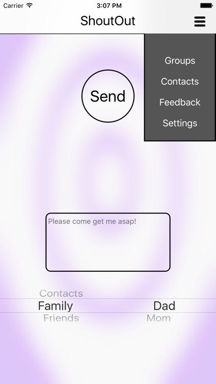 ShoutOut - quickly send messages with coordinates and link to your location