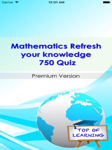 Mathematics Fundamentals Refreshments - Free Maths Quizzes iPad screenshot