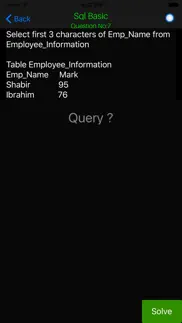 sql query - learn how to create and manage data base in sql! iphone screenshot 4