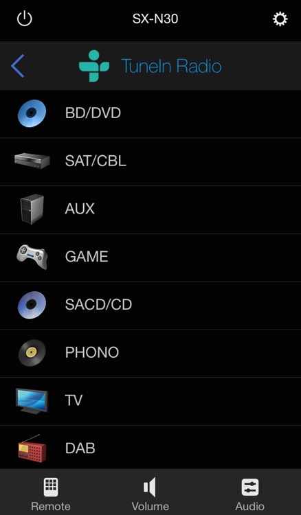 ControlApp for Pioneer SX-N30