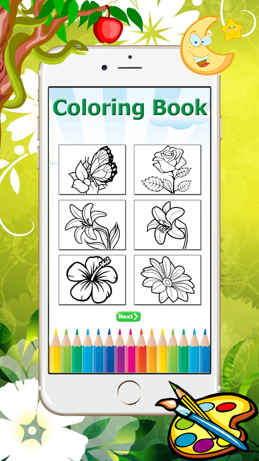 #3. Flower Coloring Book - Learn drawing and painting for kids (iOS) Με: Marut Srimarueang