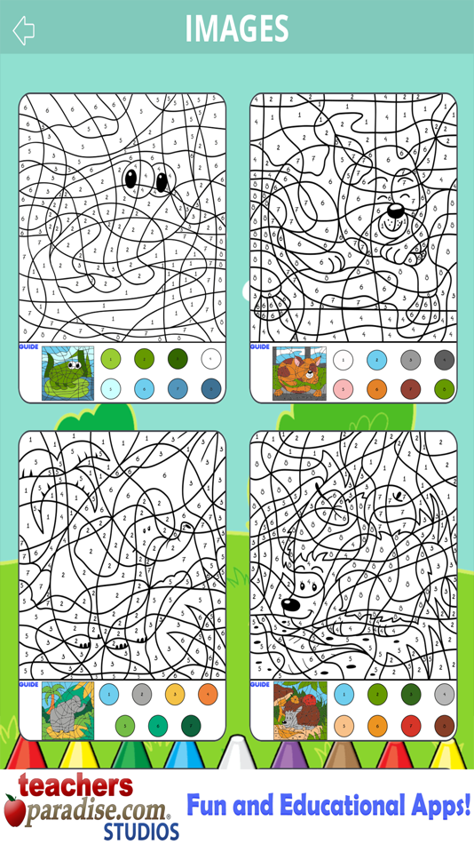 #5. Color By Number Coloring Games (iOS) 由: TeachersParadise.com