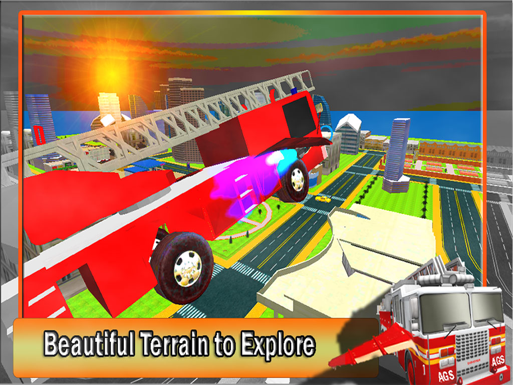 2016 Fire Truck Driving Academy – Flying Firefighter Training with Real Fire Brigade Sirens screenshot 6