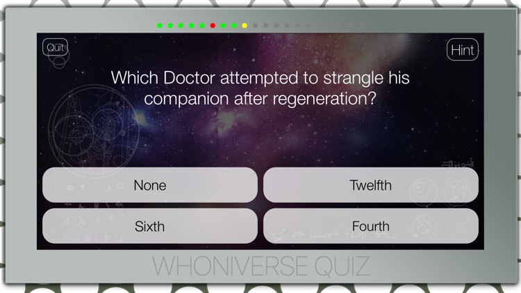 Whoniverse Quiz — trivia game for Doctor Who