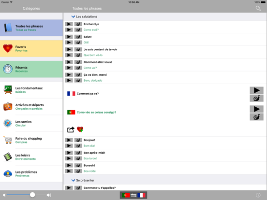 Screenshot #5 pour Manuel de conversation Traducteur et dictionnaire parlant Français-Portugais - Multiphrasebook