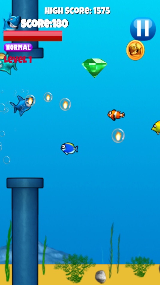 #2. Jumpy Shark - Underwater Action Game For Kids (iOS) 由: Volkan Kutlubay