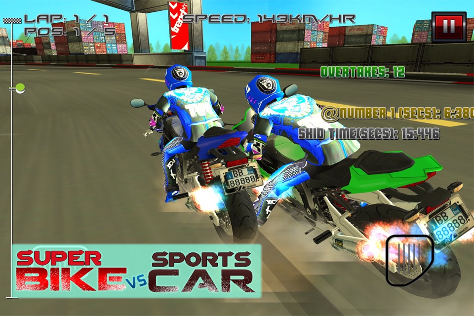 Super Bike Vs Sports Car -  Free Racing Game screenshot 3