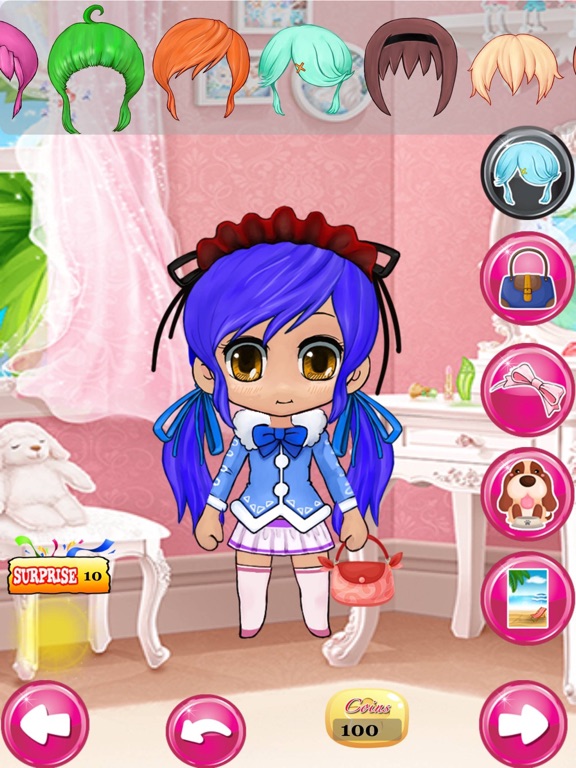 Screenshot #4 pour Chibi Caractères Jeux De Habillage Pour Filles Ados & Enfants Gratuits - kawaii style pretty princess créateur et anime mignon pour fille
