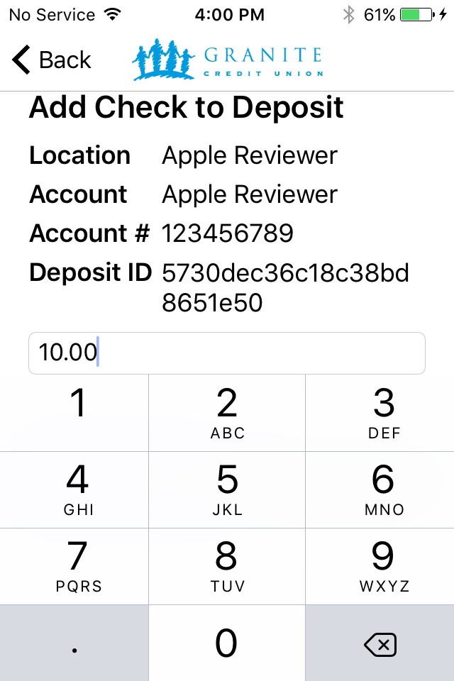 Granite Credit Union Mobile Deposit (Business) screenshot 3