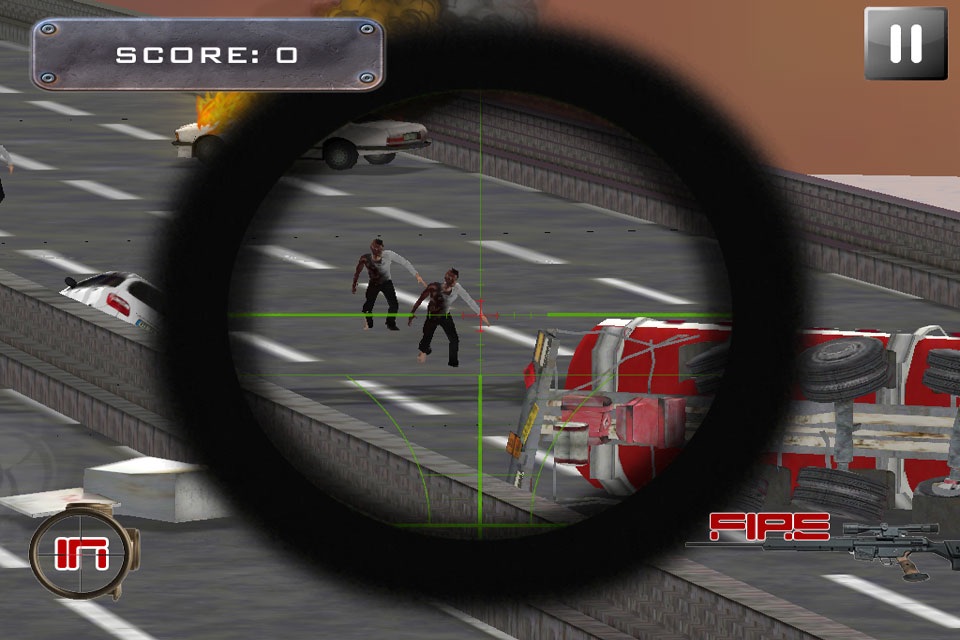 A Zombie Sniper - Highway War Free screenshot 4