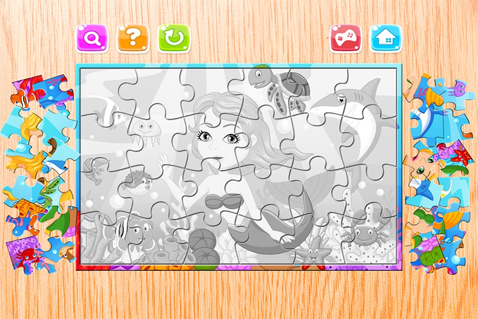 Mermaid Princess Puzzle Under Sea Jigsaw for Kids screenshot 4