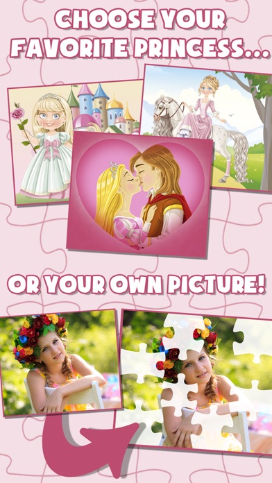 Screenshot #2 pour Princesse Faites glisser magique Puzzle & Photos - Princesses bloc coulissant Scie sauteuse Jeu