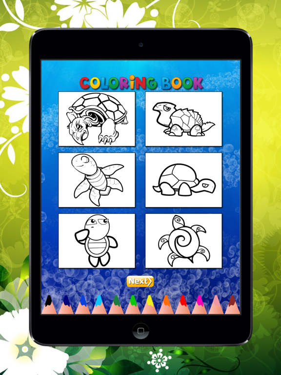 The Turtle Coloring Book for children: Learn to color and draw sea turtle and more iPad screenshot