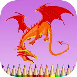 Dragon Coloring Book for Children: Learn to color and draw a dragon, monster and more app icon