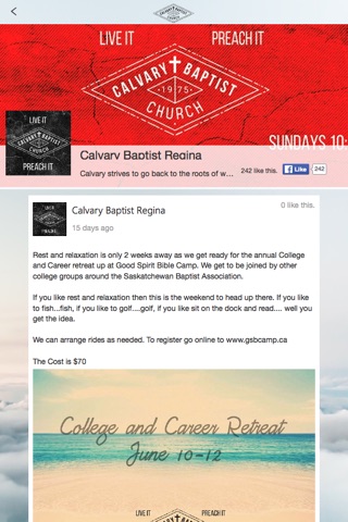 CALVARY BAPTIST REGINA screenshot 2