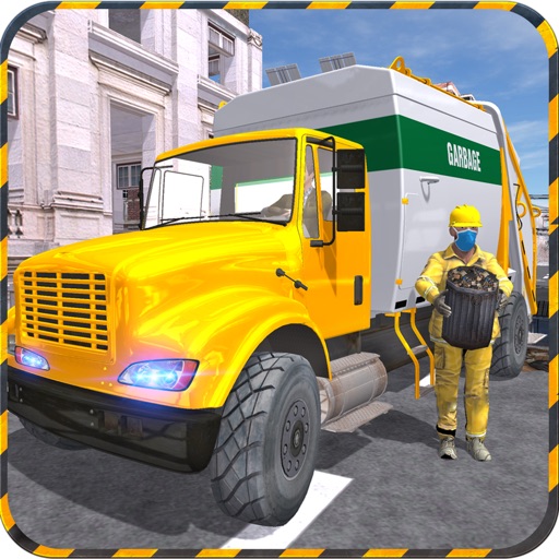 Real city garbage truck sim 3D icon