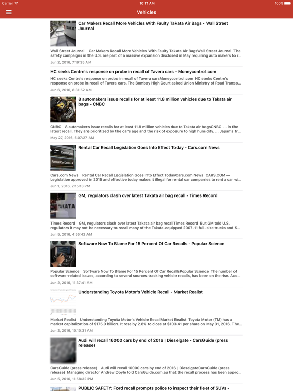 Recall Alert & Safety News Notification iPad screenshot 4 - Health & Fitness app