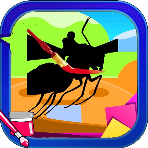 Color Book Page Ant Man Paint Edition Icon