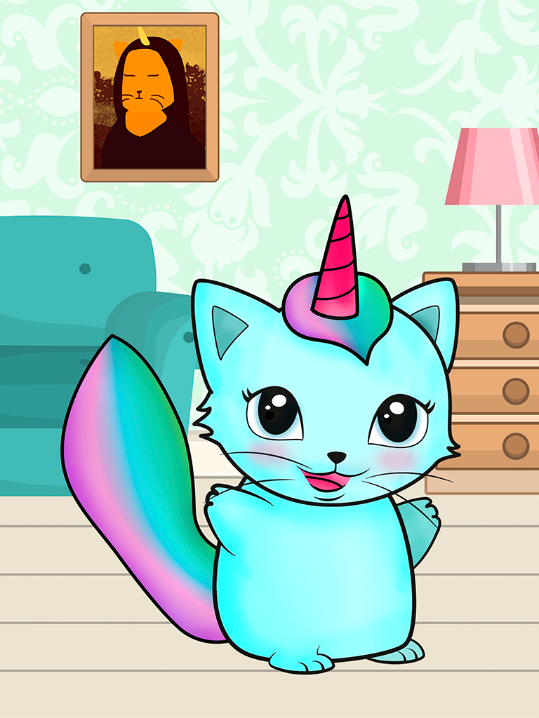 Kittycorn Virtual Pet – New animal friend for kids to take care and play screenshot 6