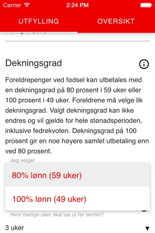 PermisjonsPlanleggeren screenshot 3