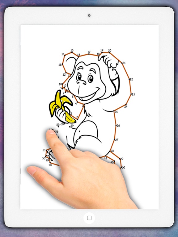 Connect the dots & paint the pictures - educational Coloring book for kids iPad screenshot