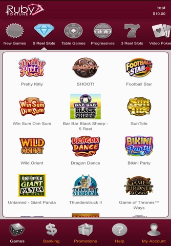 Ruby Fortune Online Casino screenshot 2