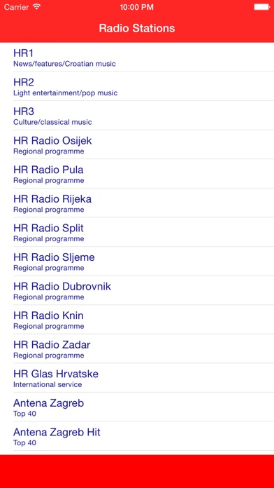 Screenshot #1 pour Radio Channel Croatia FM Online Streaming Pro