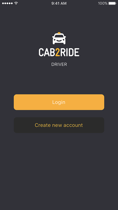 Cab2ride Driver iPhone screenshot 1 - Travel app