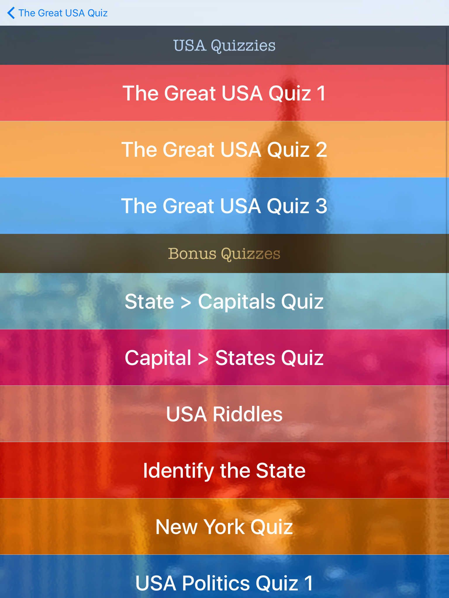 The Great USA Quiz screenshot 7