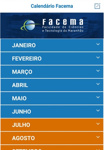 Calendário Facema screenshot 2