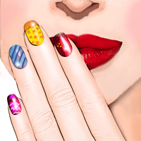 Nail Art Design – Manicure Make-over in a Trendy Beauty Salon for Girl.s