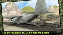 army cargo plane flight simulator: transport war tank in battle-field iphone screenshot 4