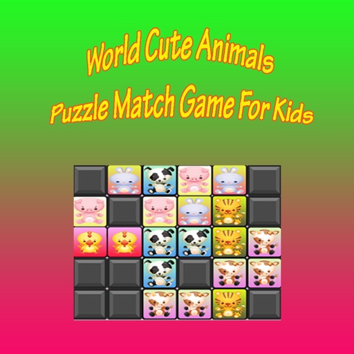 World Cute Animals Puzzle Match Game For Kids iOS App