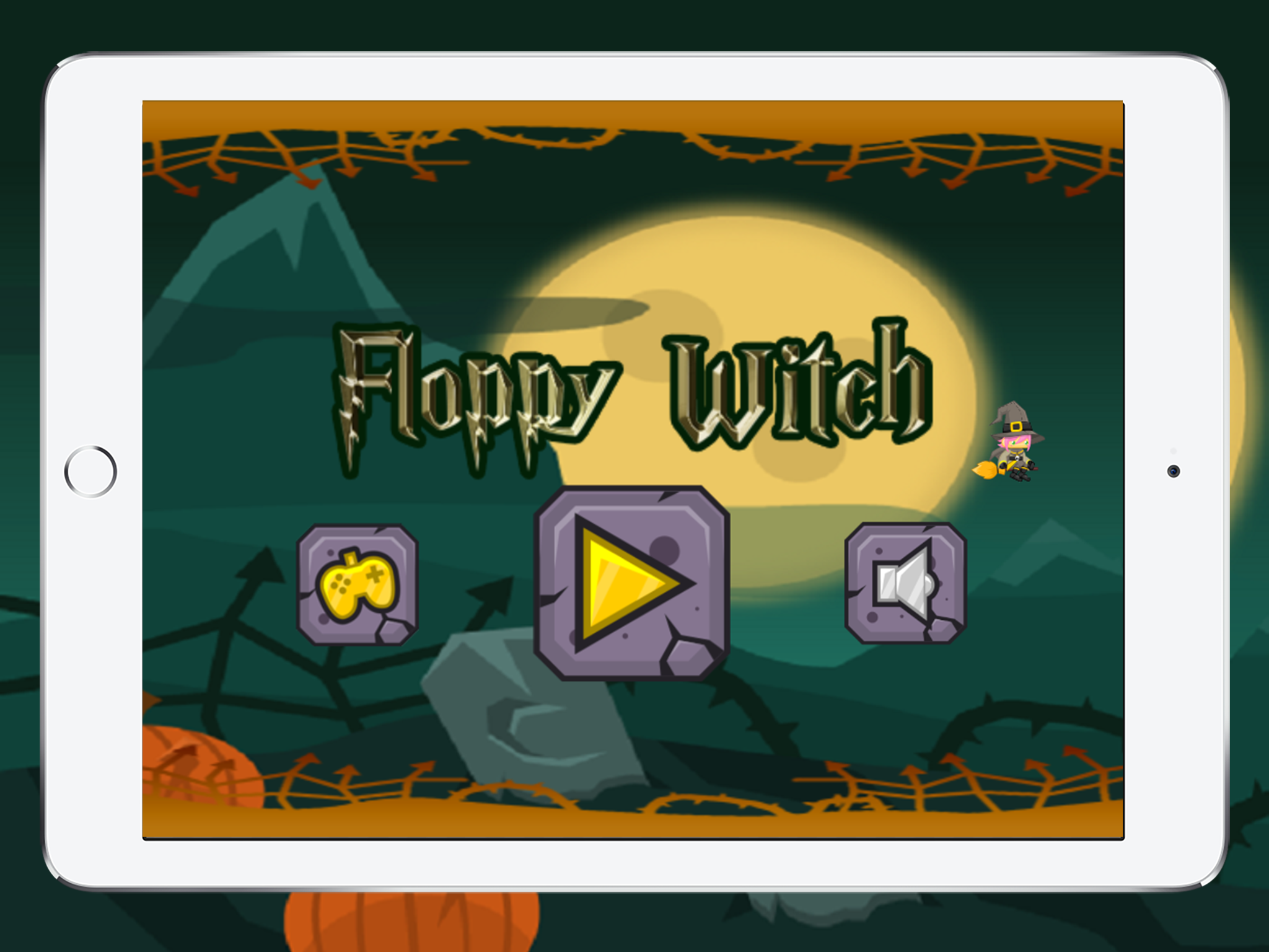 Floppy Witch Learn To Fly By Magic Broom In Halloween Night - Tap Tap Games screenshot 4