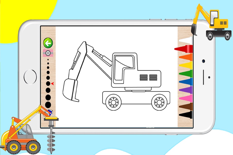 Construction Vehicles Coloring Book - Vehicles for toddlers and kids screenshot 2