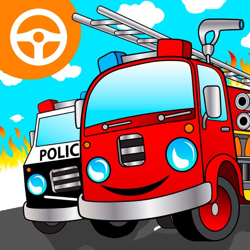 Kids fire truck simulator: Emergency firefighter boy driving iOS App
